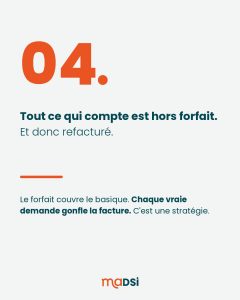 Coût infogérance